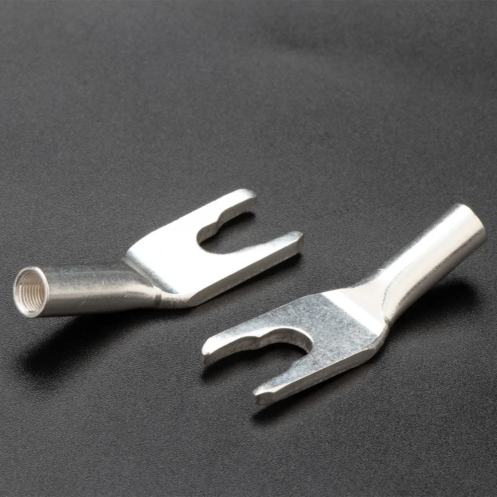 Prémio cabo de altifalante prateado, adaptador de plugue banana, condutor de latão com conectores série SureGrip, pacote de 2, 4pcs, China