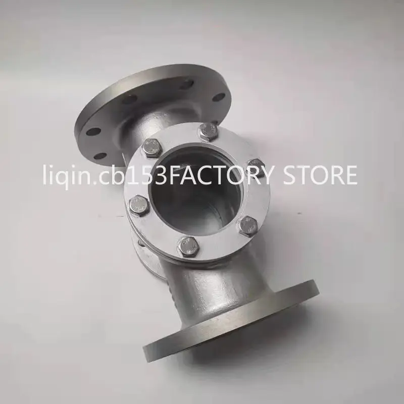 304 flange through sight mirror 316 water flow indicator four-way observation port cross type double sight mirror
