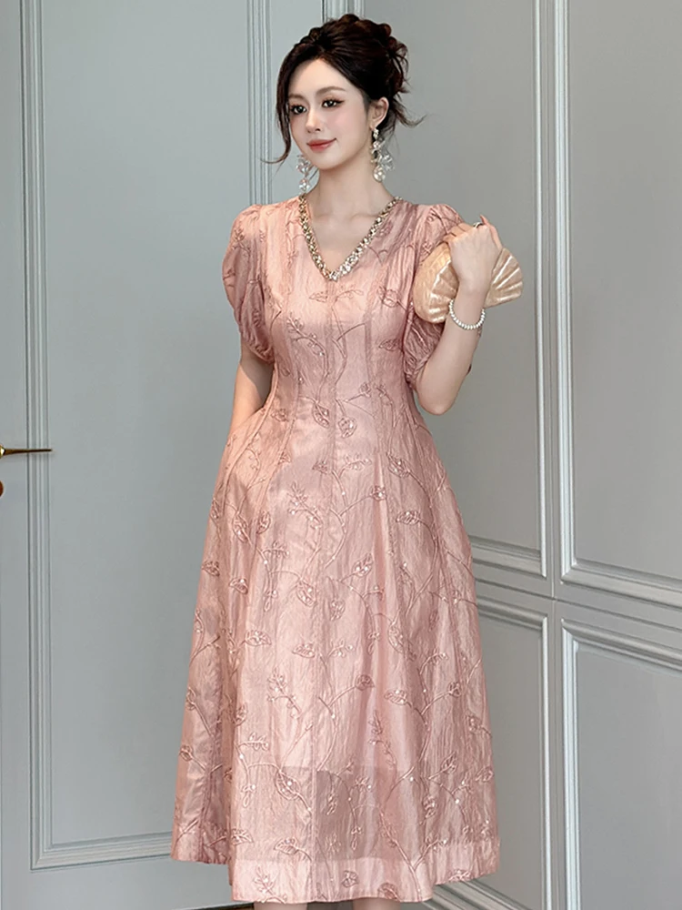 Moda damska Sukienki na studniówkę Sukienki z diamentami przy dekolcie Rozkloszowana sukienka Elegancka sukienka damska na przyjęcie Formalna sukienka wieczorowa Vestidos Femme