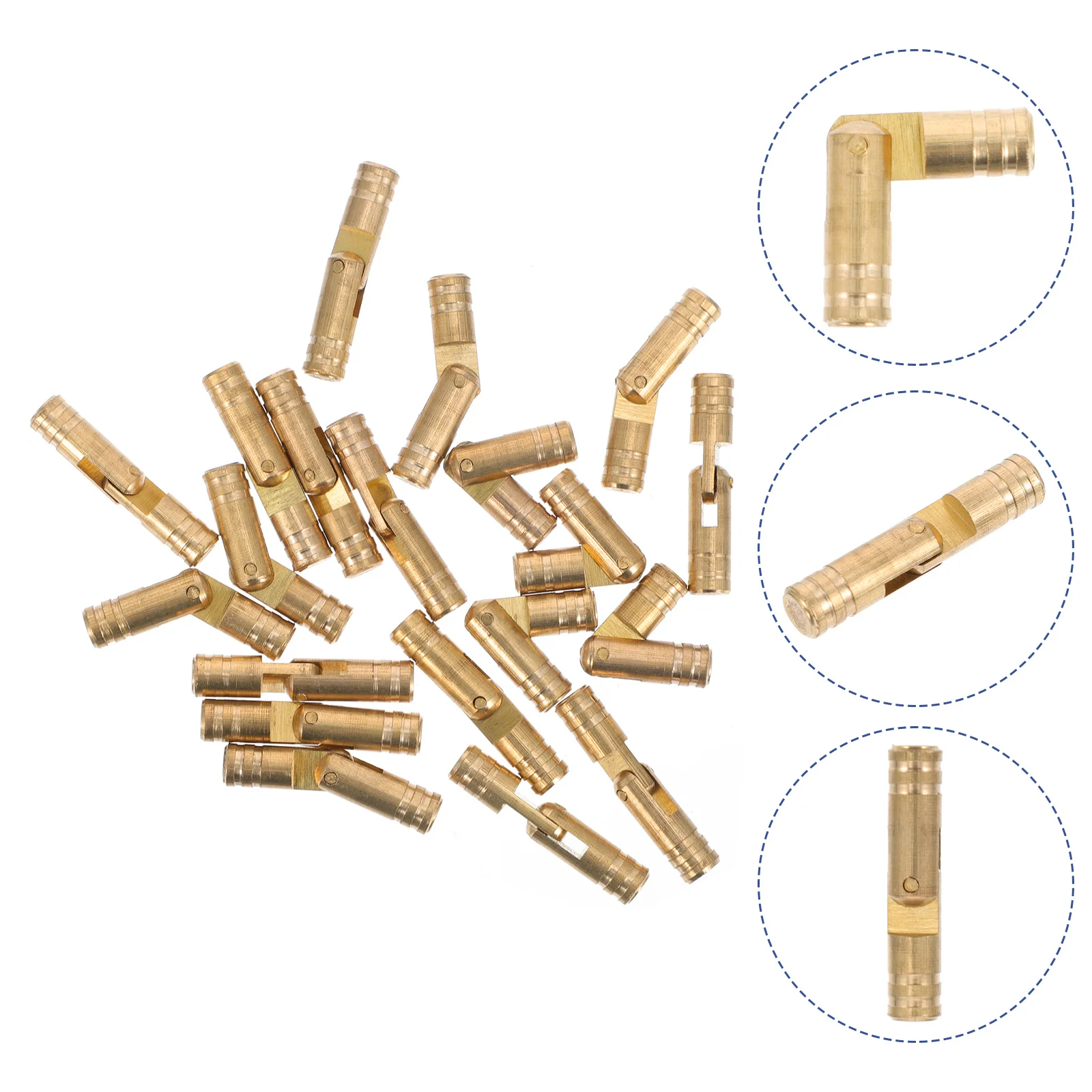 

20Pcs Copper Hinges Jewelry Box Tiny Durable Concealed Barrels Smooth Operating Jewelry Box Hinges Concealed Hinge