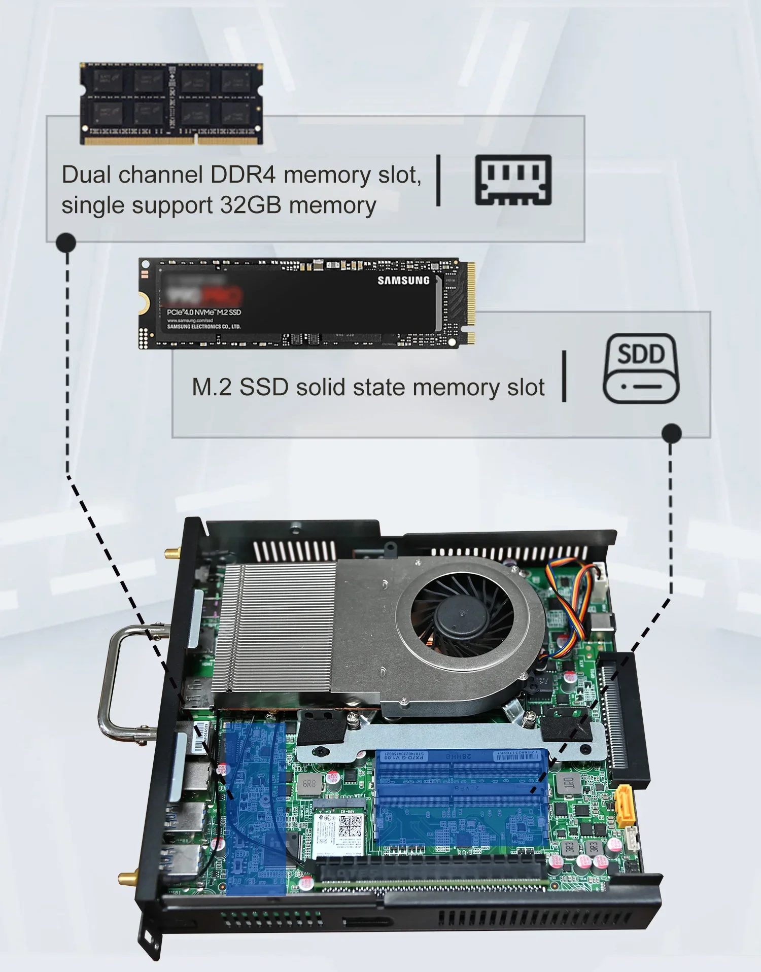 كمبيوتر محمول OPS Micro Coffee/Comet Lake-H HDD/SSD UHD Graphics 630 أجهزة كمبيوتر صغيرة تدعم Win7/8/10/11، Linux