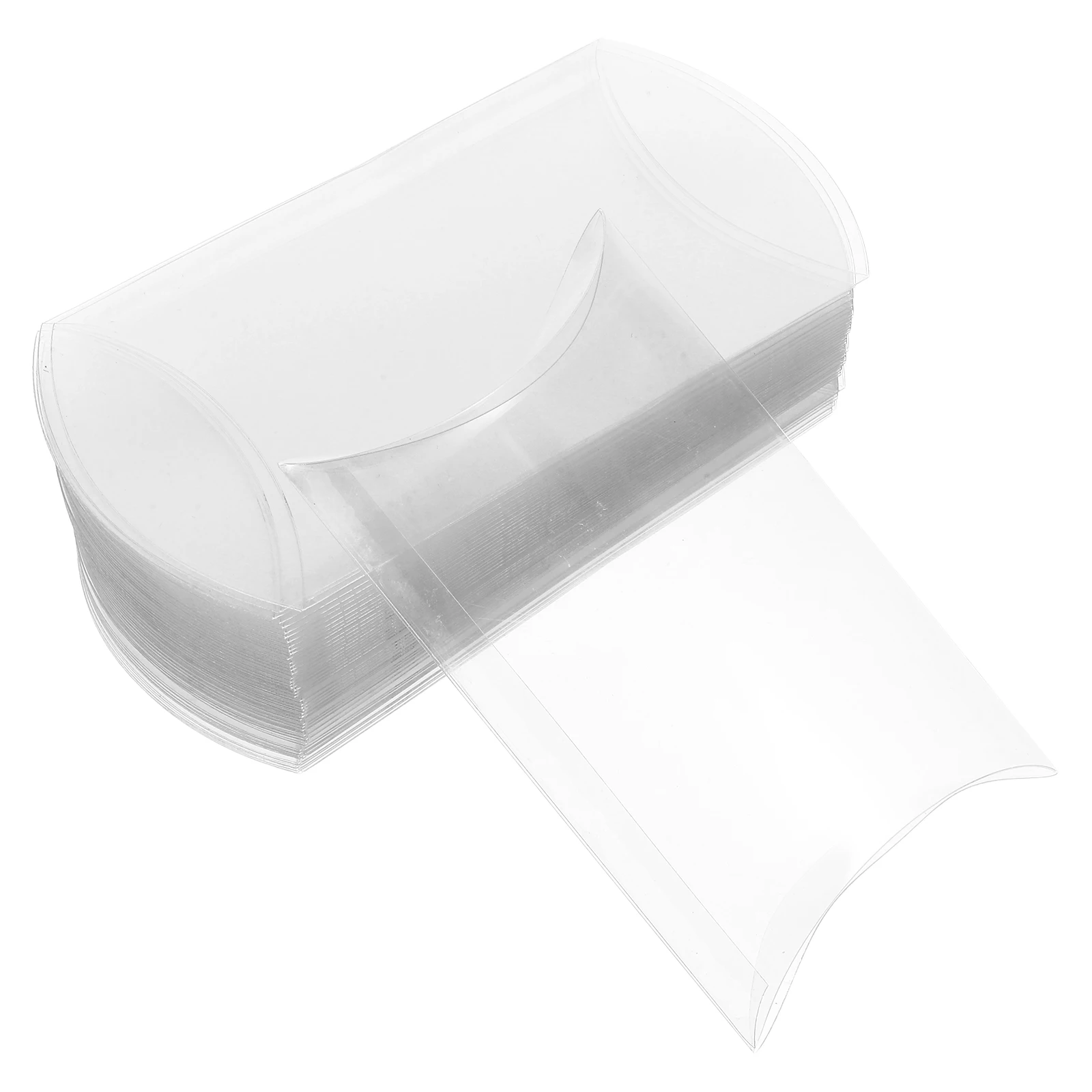 

Transparent Pillow Box Treat Boxes Clear Small Candy Holder Mini Cookie Pie Containers for Treats Packing