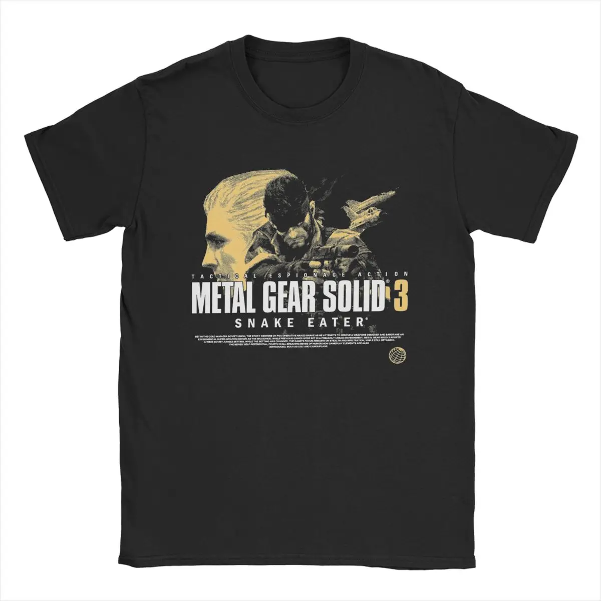 Metal Gear Solid 3 T Shirts for Men Cotton Funny T-Shirts O Neck Tees Short Sleeve Clothing Big Size