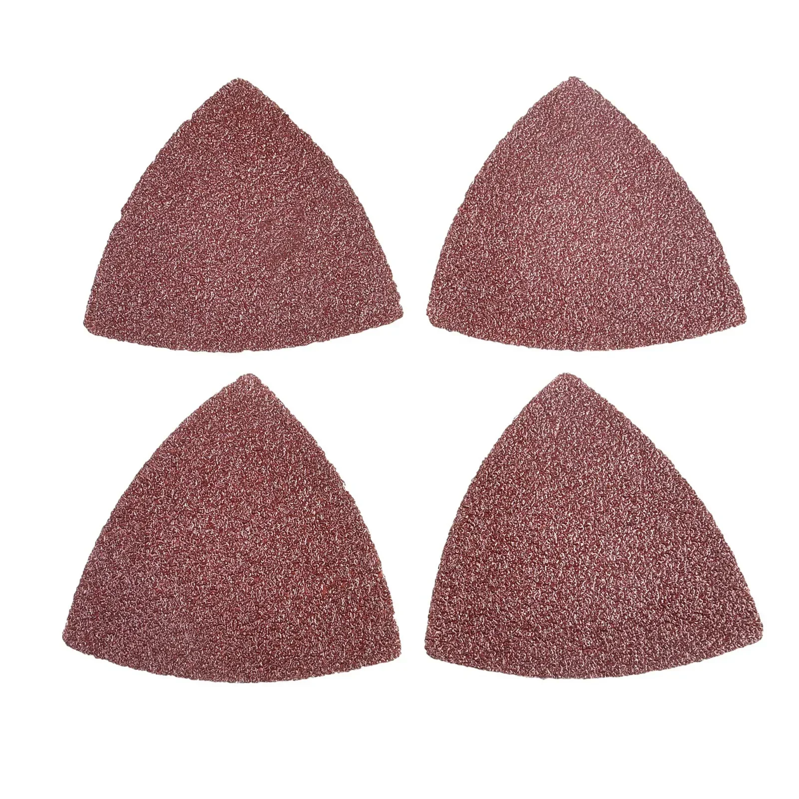 30 pezzi di carta vetrata triangolare da 80 mm con gancio e anello adatti multiutensile oscillante da 3-1/8 pollici per lucidatura e levigatura