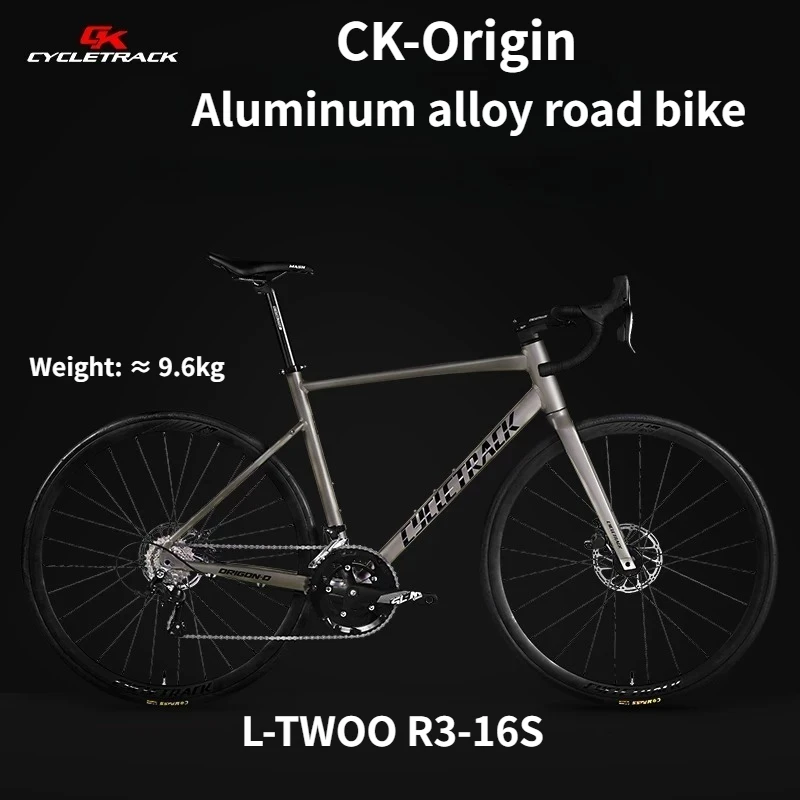 

CYCLETRACK CK Origin Aluminum Alloy Road Bicycle L-TWOO R3-16S Hydraulic Disc Brake 700*28C Alloy Wheel Student car