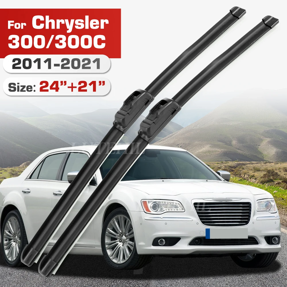Wischer Für Chrysler 300/300C 2011-2021 2012 2013 2014 2015 2016 Front Klingen Windschutzscheibe Windschutz Fenster Pinsel 24 "+ 21"