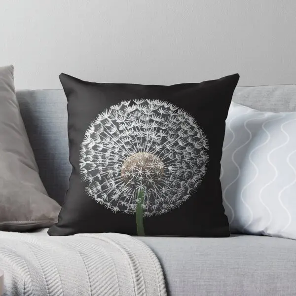 Dandelion Clock  Printing Throw Pillow Cover Square Bedroom Car Throw Anime Sofa Fashion Case Hotel Pillows not include One Side