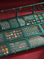Jewelry Box Storage High-grade Exquisite Jewelry Box Bracelet String Necklace Box Ring Earrings Earrings Box Large Capacity