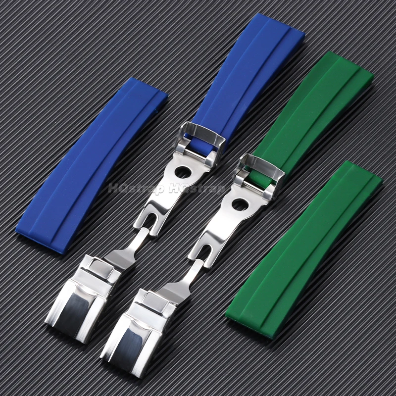 20mm Silicone Watch Strap Rubber Watchbands for Rolex Bracelet Waterproof Sport Wristband for Seiko Universal Replacement Belt