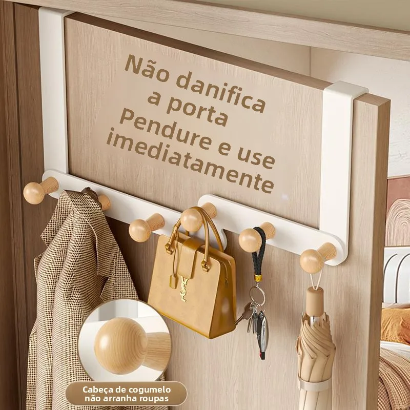 ロングドアバックフック洋服掛けハンガー寝室用ホームオーガナイザー鉄製穴あけ不要回転式フックオフィス用