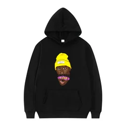 Spring and Autumn Men's Tyler The Creator Cartoon Pattern T-shirt Fashion Hooded Sports Hoodie Men's Casual Street Top