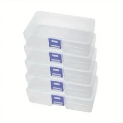 5PCS Rectangular Translucent Box Strong Storage Box Packing Plastic Boxes Waterproof Multifunctional Dustproof Storage Case