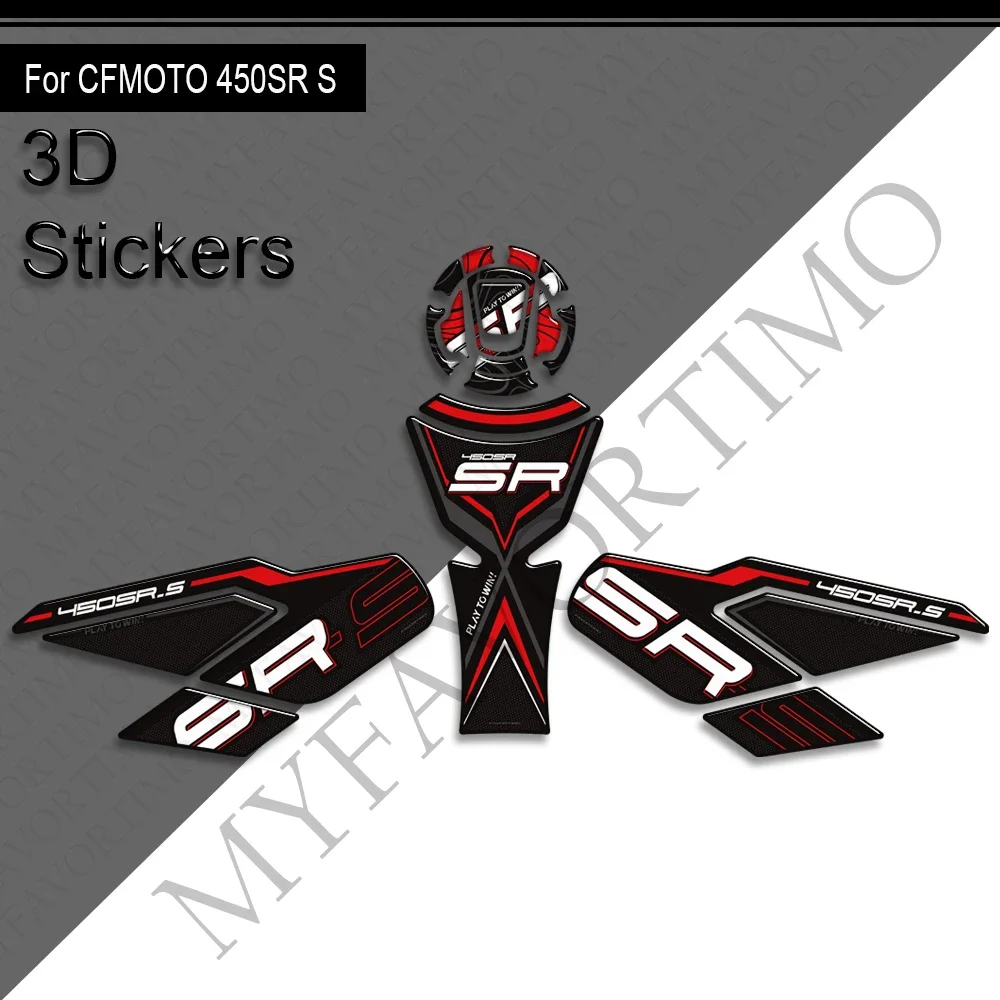 Tank Pad Side Grips Gas Fuel Oil Knee Protector Stickers Decals For CFMOTO 450SRS 2023 2024 2025 CF MOTO 450SRS CFMOTO450SRS 3