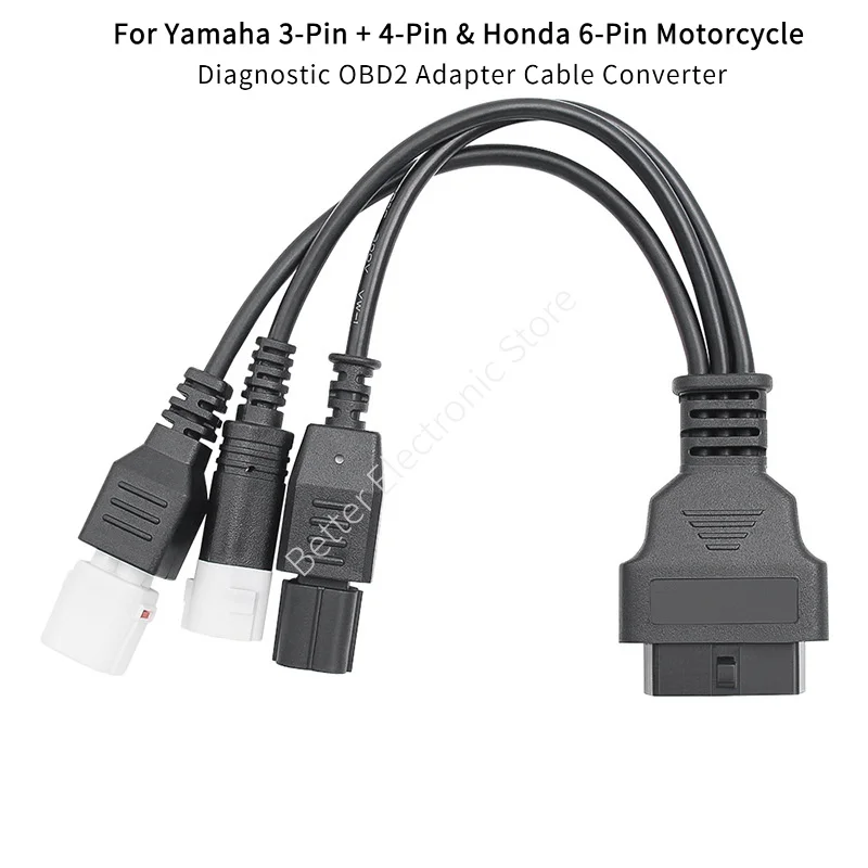 

Для Yamaha 3-контактный + 4-контактный и 6-контактный мотоцикл Honda диагностический OBD2 адаптер кабель-конвертер