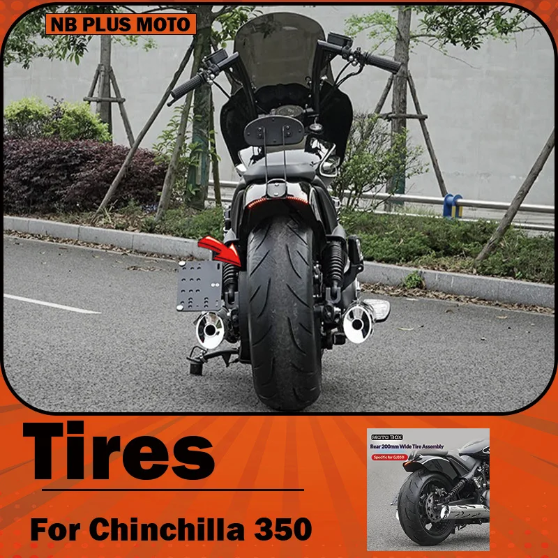 【Premium】Für Chinchilla 350, modifiziert mit 200 mm breiteren Vakuumreifen, 17-Zoll-Felgen, Bremsscheiben-Zubehör