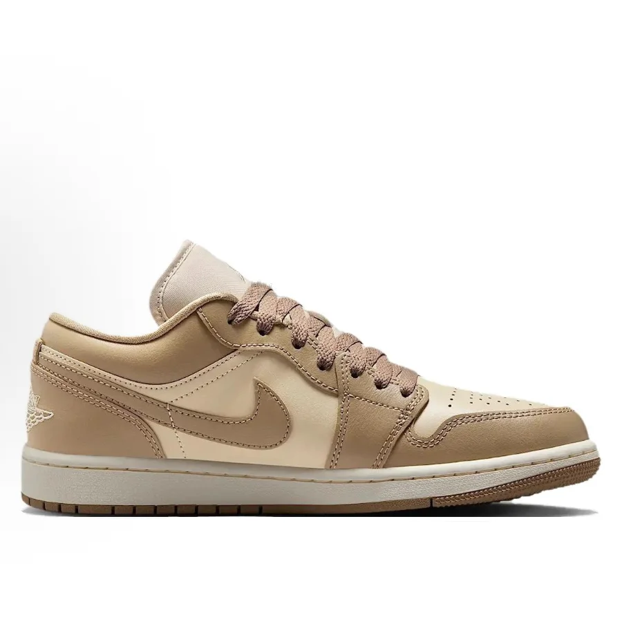 حذاء كرة السلة Nike Air Jordan 1 "Desert Camo" ذو رقبة منخفضة، ناعم، مريح، مقاوم للانزلاق، متين للجنسين طراز DC0774203