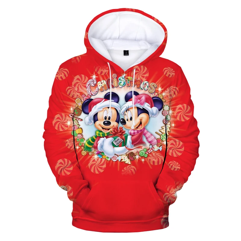 Pulôver de mickey mouse disney masculino e feminino, moletom de manga comprida, tops de desenhos animados, moletom para pais, roupas de meninos e