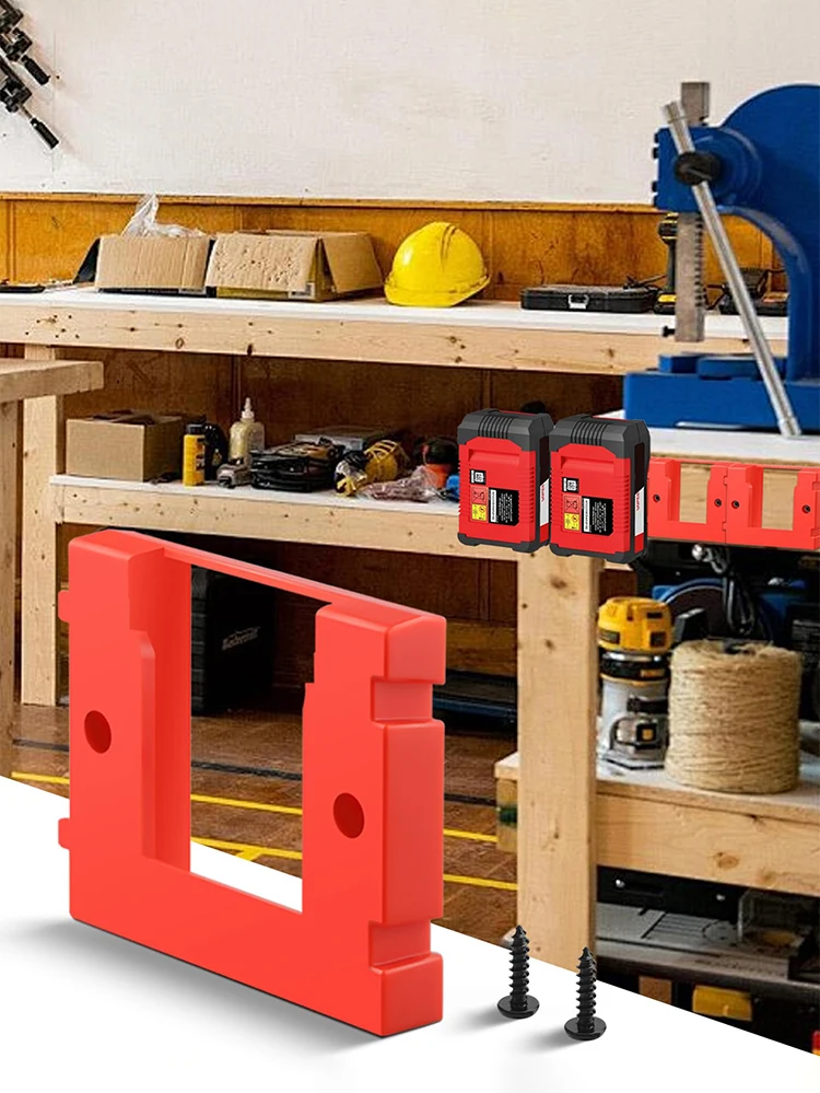 6 Packs Battery Storage Holders For Einhell Power X-Change 18V Battery Wall Mount Fixing Dock Bracket Portable Battery Holder