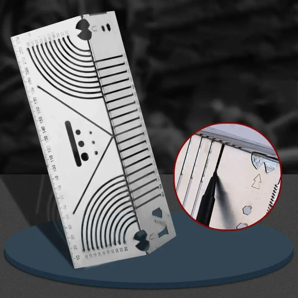 Stainless Steel Angle Arc Marking Tool Multifunction Smooth Arcs Dual-Purpose Scriber Versatility Precise Angles