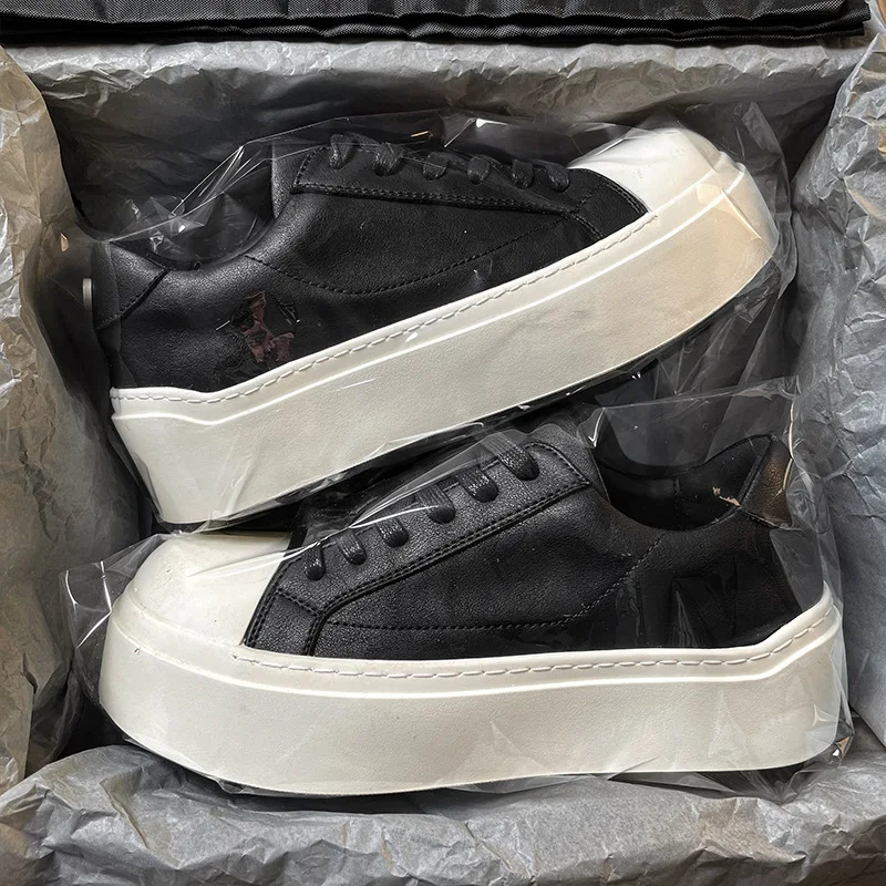 

2026 New Big-headed Shoes for Men and Women, High Quality, Old Retro, High Platform and Casual White Shoes.