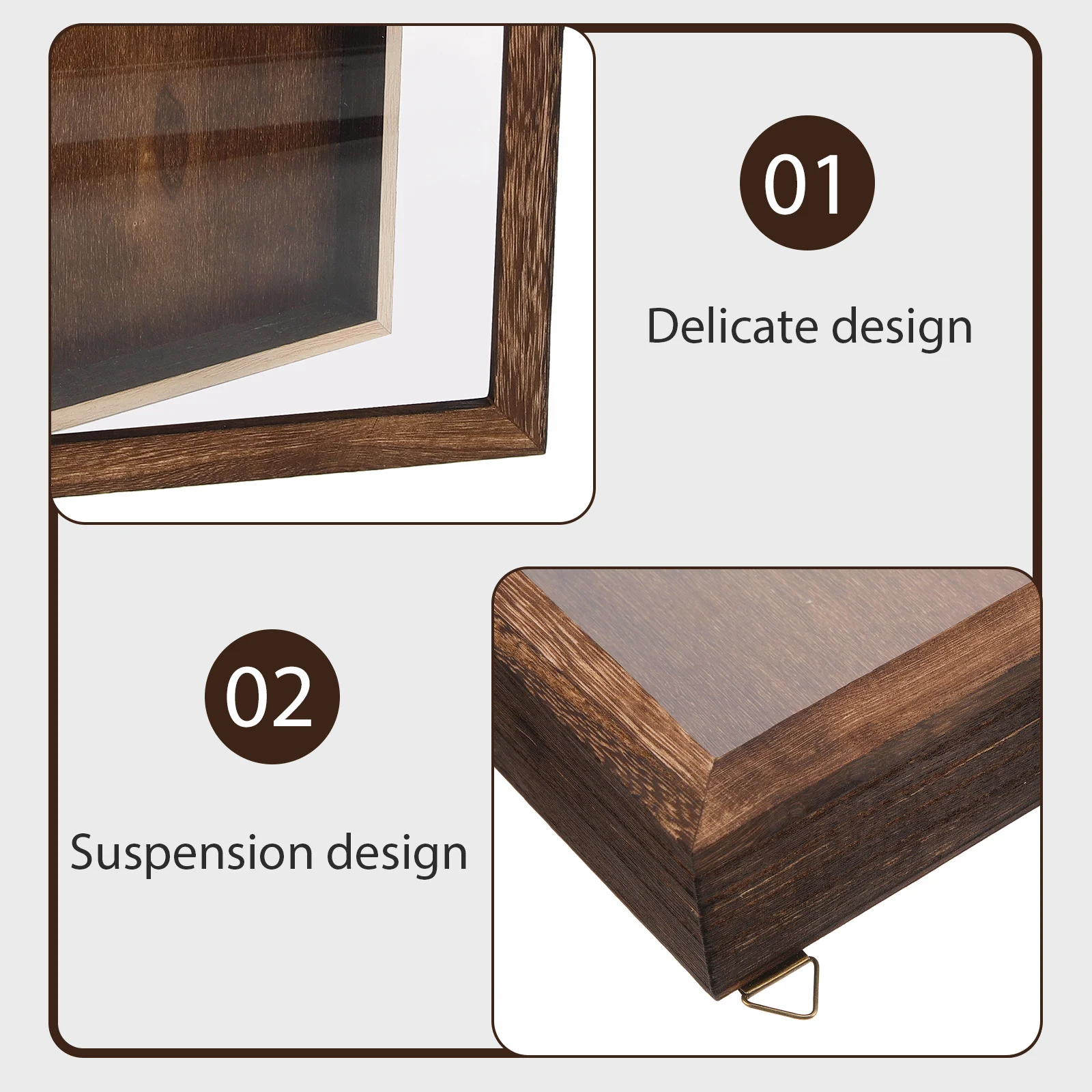 

Vintage Wooden Insect Display Box Flip Top Wall Mount Specimen Storage Case Butterfly Collection Showcase Dried Flower Display