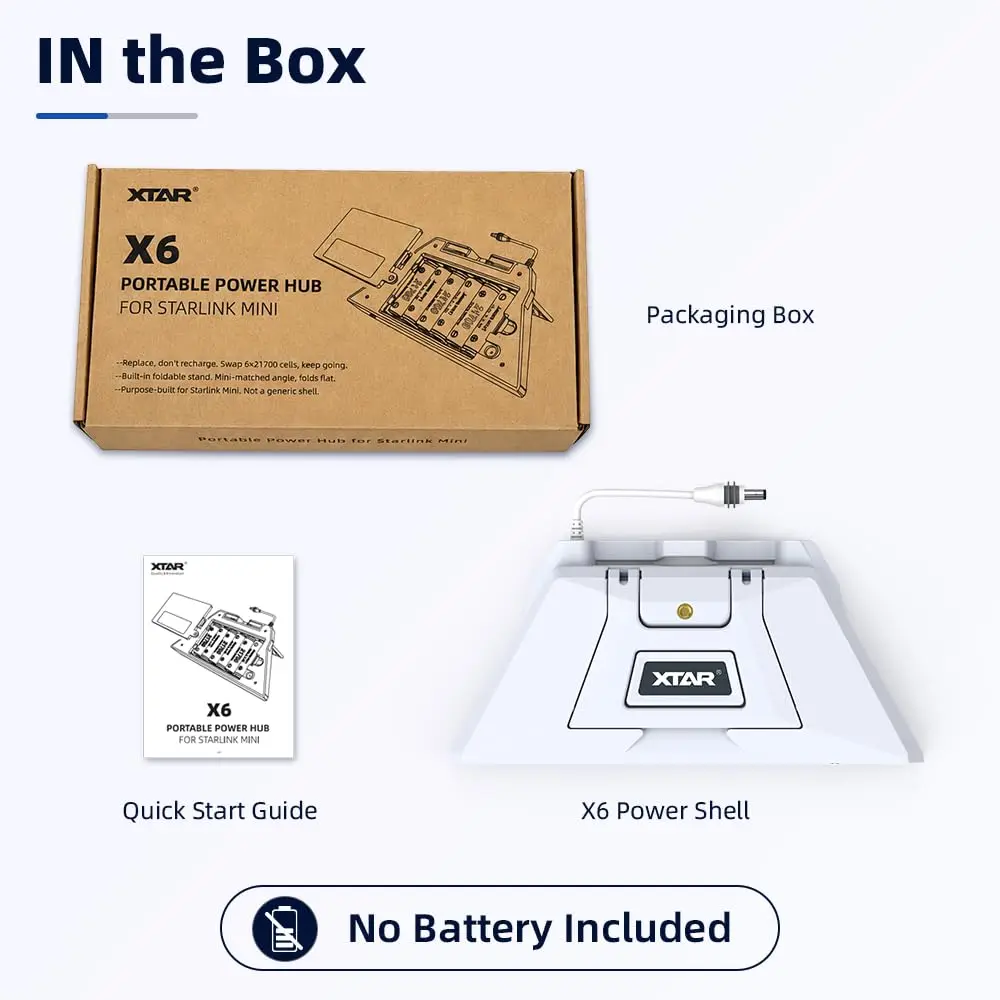 Starlink Mini Batterie-Stützhalterung X6 Direkte Tragbare Faltbare Netzunabhängige Stromversorgungslösung für Wohnmobile, Wandern, Camping, Outdoor – Detail 9