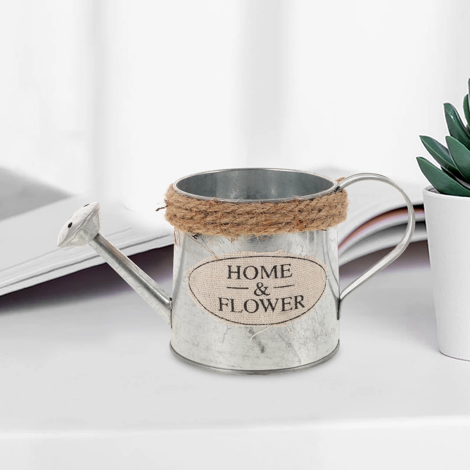 

Retro Iron Kettle Metal Flowerpot Vintage Decor Indoor Plant Pots Small Cactus Planter Cute Desk Ornament Sturdy Iron