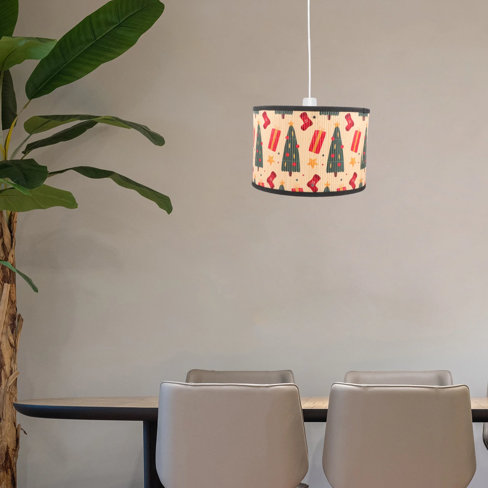 

Bamboo Lampshade Vintage Cover Woven Shade for Ceiling Light Handmade Iron Frame Soft Diffuser Home Decor Accessories Retro