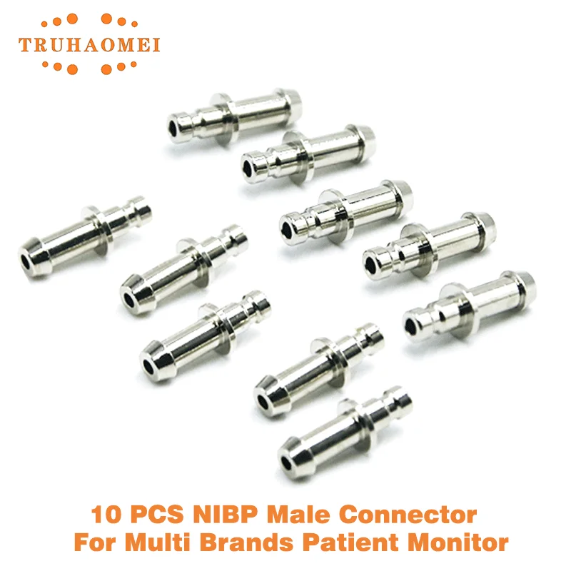 NIBP Connector Blood Pressure BP Meter Cuff Male and Female Air Hose Interconnect Bayonet Plug For Multi Brands Patient Monitor