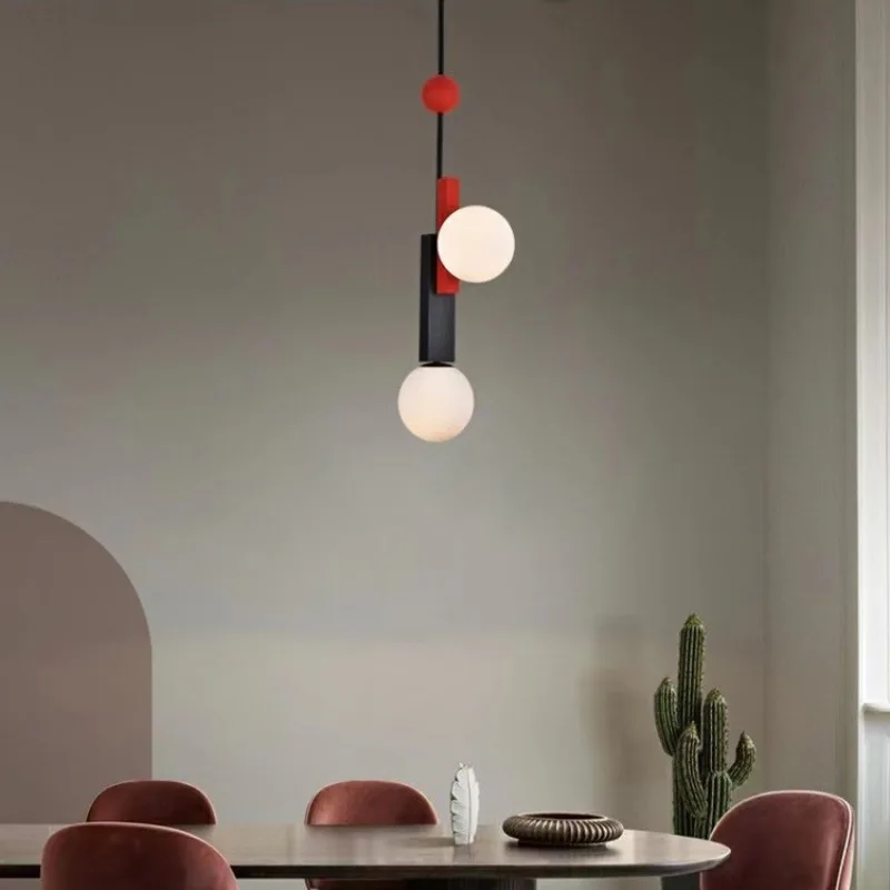 Modern Minimalist Dining Room Chandelier for LED Light Fixture for Living Room Bedroom Cafe Bar Colorful Decorative Pendant lamp