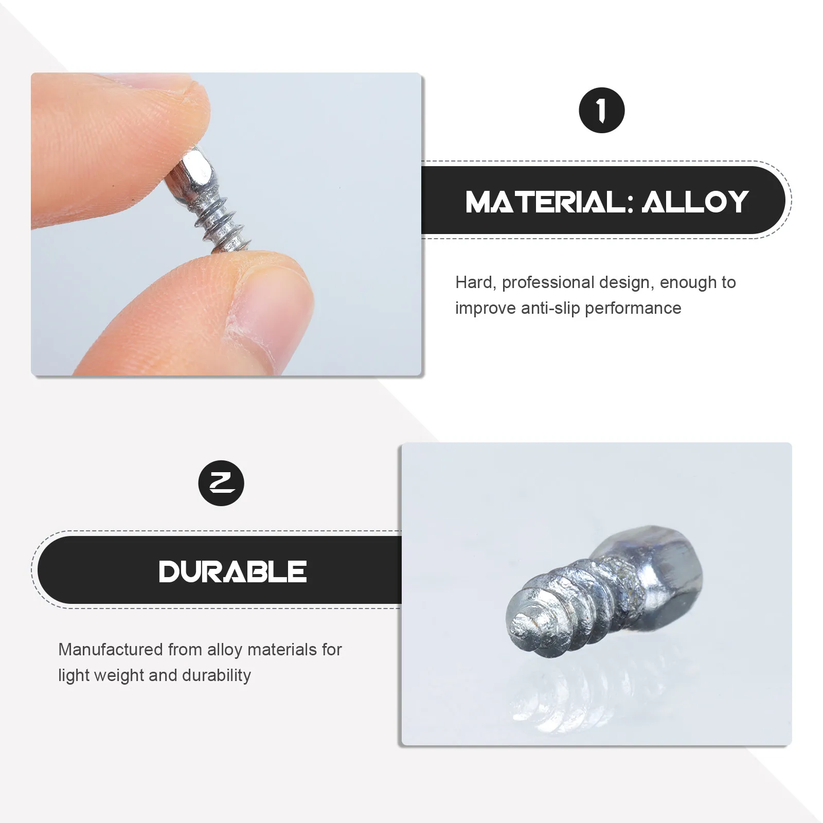 

100 шт. противоскользящих шипов для шин из профессионального сплава, зимние шипы для автомобиля и велосипеда, винтовые шипы для автомобильных шин