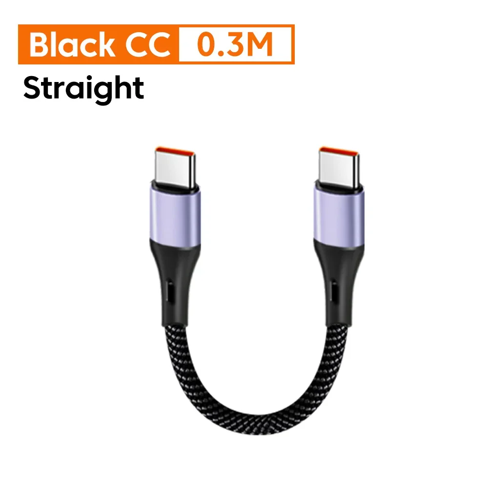 66 W Typ C Schnelllade-Datenkabel 90 Grad Winkel USB C auf USB C-Kabel 0,15 m/0,3 m kurzes Kabel Power Bank-Kabel für iPhone 15 16