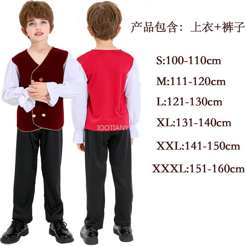 Russian National Costume Boys' Stage Costume Cultural Festival Art Performance Costume Drama Performance Costume