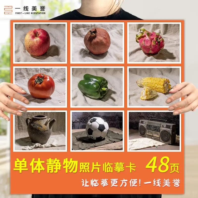 HVV 24 Pages High Quality Sketch Drawing Reference Cards Double Sided Copperplate Paper for Still Life Sketching Practice