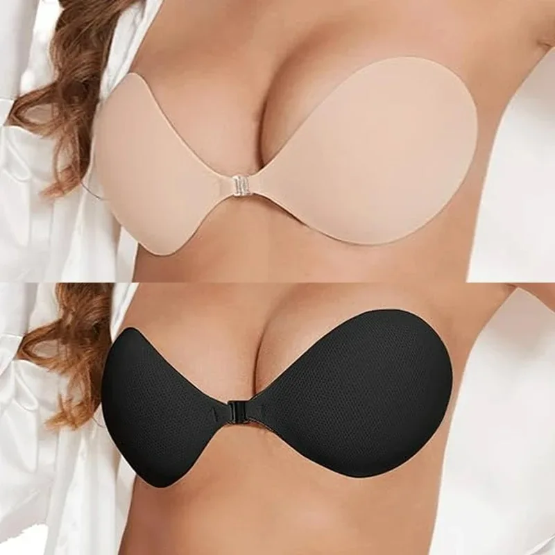 Women Sexy Invisible Strapless Adhesive Stick Bra Strapless Push Up Bras Backless Lingerie Seamless Silicone Bralette Underwear image 3