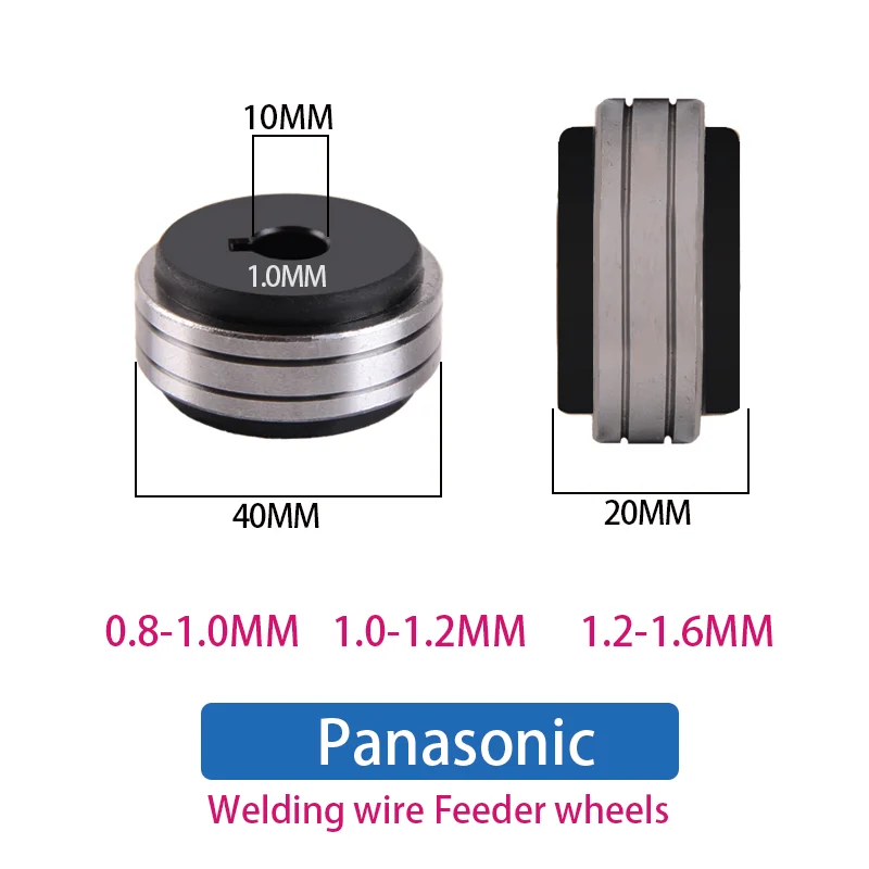 1PCS MIG Welding Wire Feeding Roll Panasonic Wire Feeder Wheel Roller 0.8 1.0 1.2 1.6mm V Binzel Wire Feeder Wheel Double Size