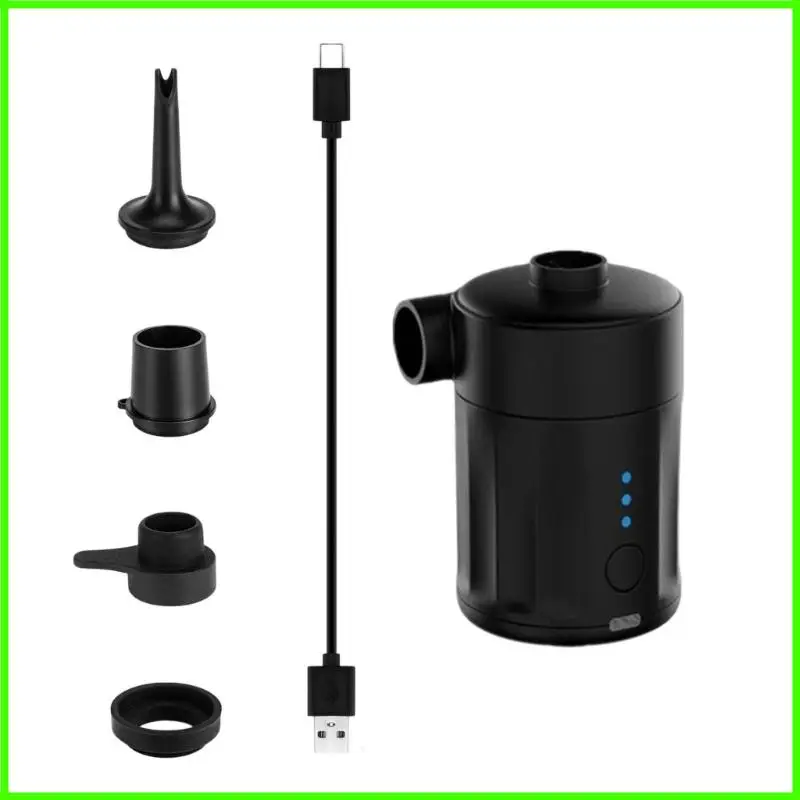 

Dense Rechargeable Inflation Tool for Backpacking and Home Use Features Overwarm Security and 4 Nozzles