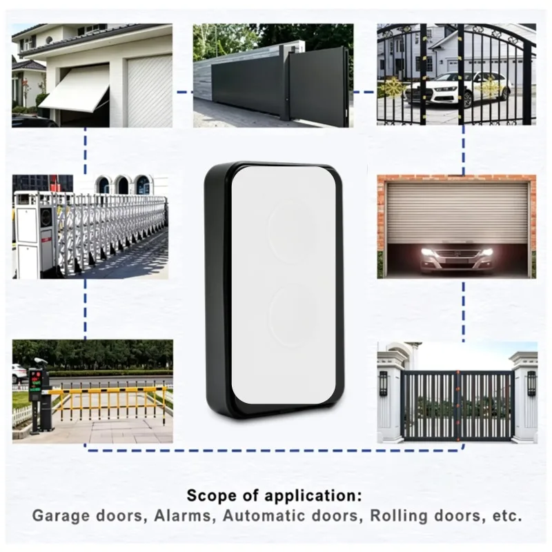 Compatible with Doorhan Transmitter 2, Transmitter 4, Premium RC Black 4 Sliding & Sectional Gate Motors, 433.92MHz Rolling Code