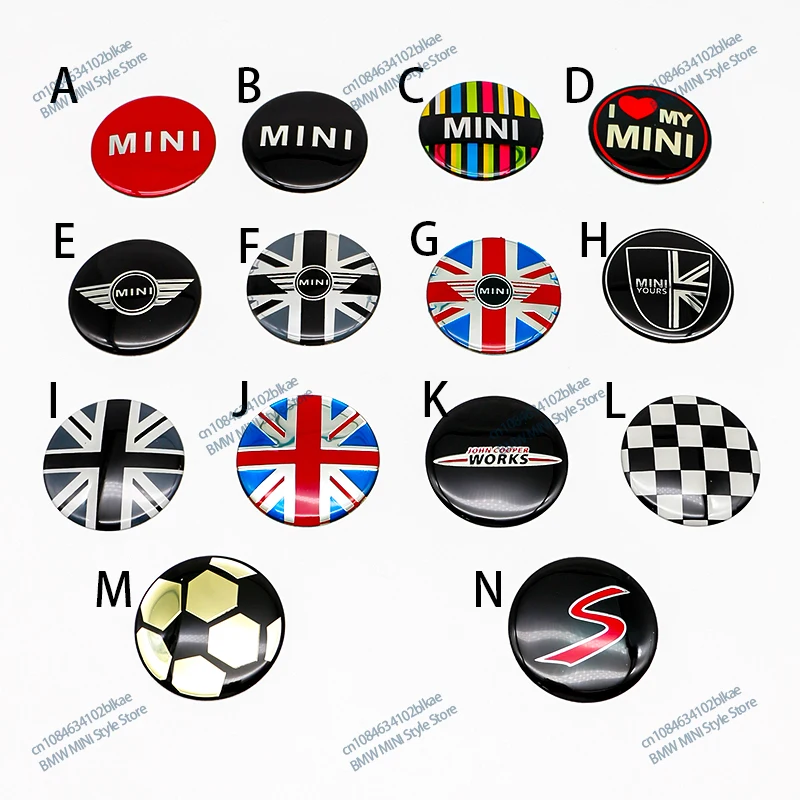 4Pcs 52/54 Emblem Car Wheel Center Hub Caps Sticker For MINI Cooper One S JWC R55 R56 F56 R57 R58 R59 R60 R53 F54 F55 F56 F57