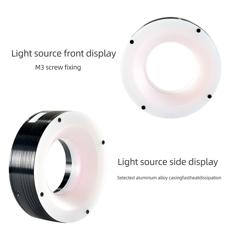 30° ring light Very good pointing Long- and close-range product inspection Visual appearance inspection light source 24V