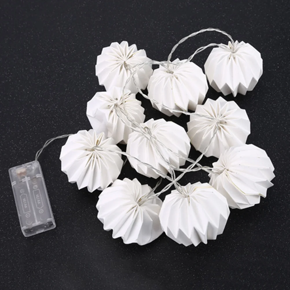 

LED Pumpkin String Lights 1.5m Operated Paper Lantern Fairy Lights Party Decoration Garden Home Patio String Lamp