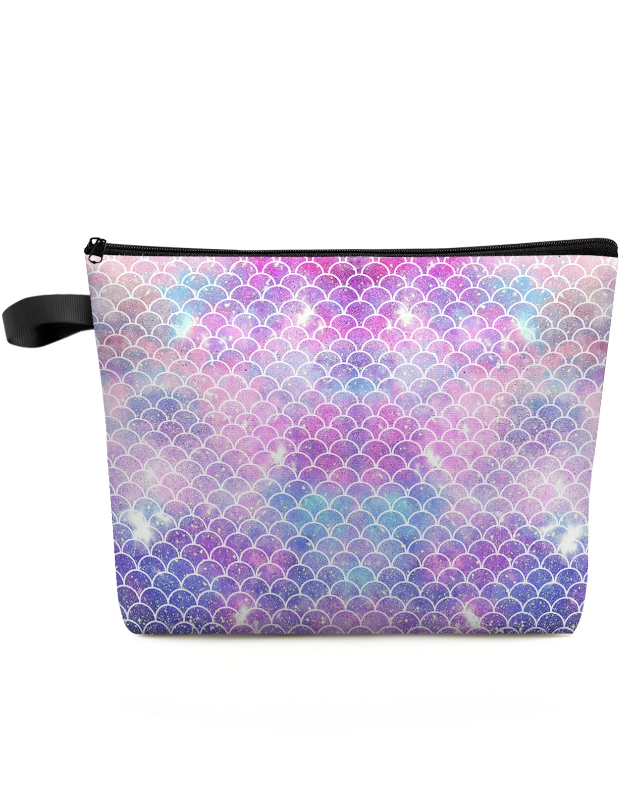 mermaid scales colorful Large Capacity Travel Cosmetic Bag Portable Makeup Storage Pouch Women Waterproof Pencil Case