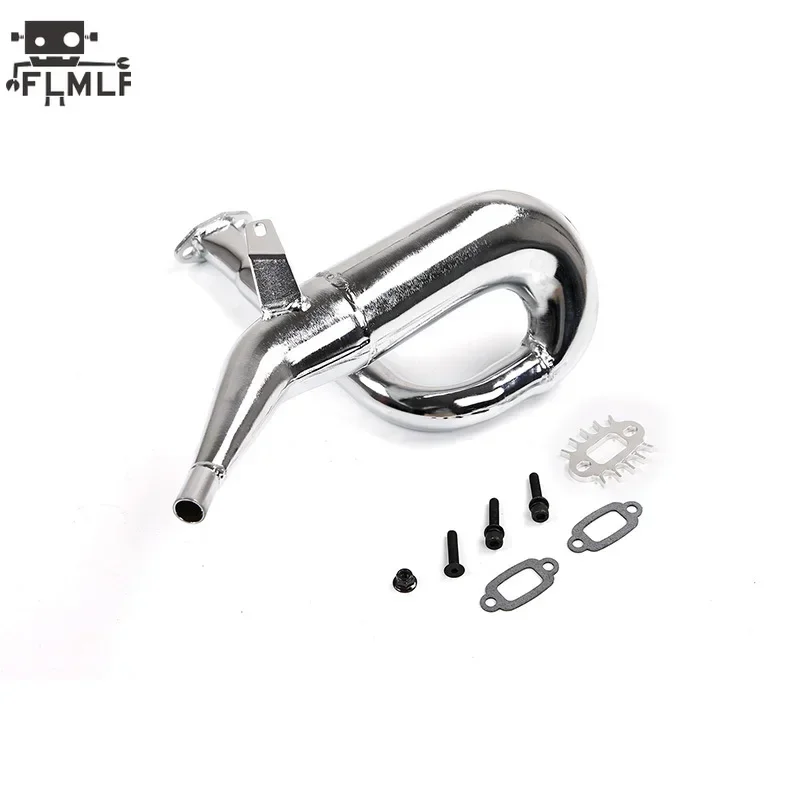 Metalowa rura wydechowa Tuned Pipe Kit dla 1/5 HPI ROFUN BAHA ROVAN KM BAJA 5FC Truck Rc Car Parts