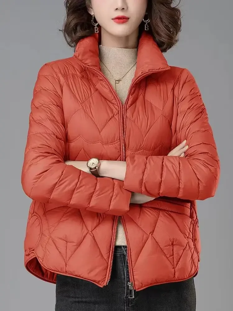 Women Down Cotton Jackets Winter Coat Loose Warm Casual Solid Coat