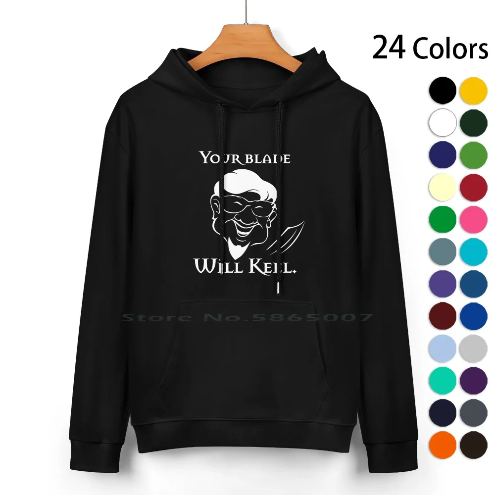 Will Keel Pure Cotton Hoodie Sweater 24 Colors Forged Knife Blade Fire Doug Keel 100% Cotton Hooded Sweatshirt For Women Men