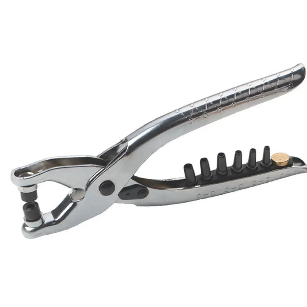 Portable Manual Grommet Punch Pliers Interchangeable Head Leather Rivet Setter Tool Multi Functional Craft Supplies Kit