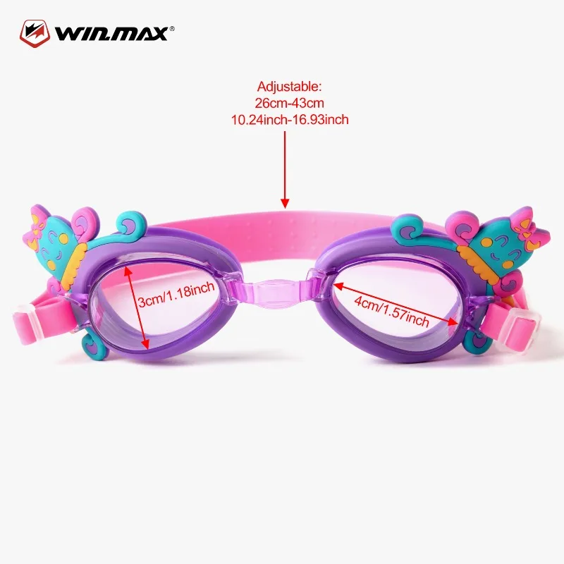 Win.Max Kids Anti Fog Swimming Goggles Mermaid Jellyfish Crab Style For Boys Girls view 6