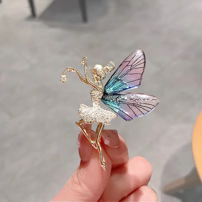 Angel's wings Brooch Pin Fairy Butterfly Fairy Brooches For Women  Magic Angel Party Office Brooch Pin New Year Jewelry Gifts image 5