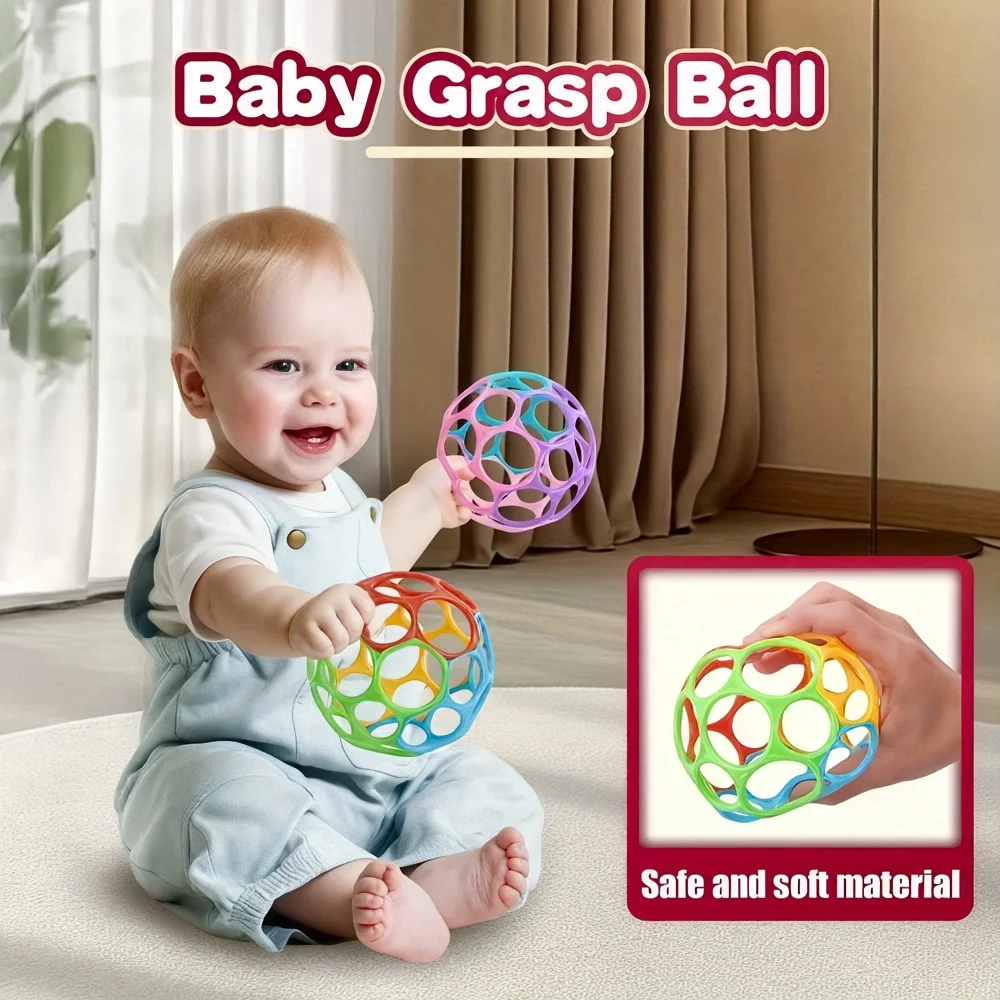 Four-color Combination Hand-grasping Ball for Children,Gripping Toy with Hollow Design To Help Children Develop Better Grasping