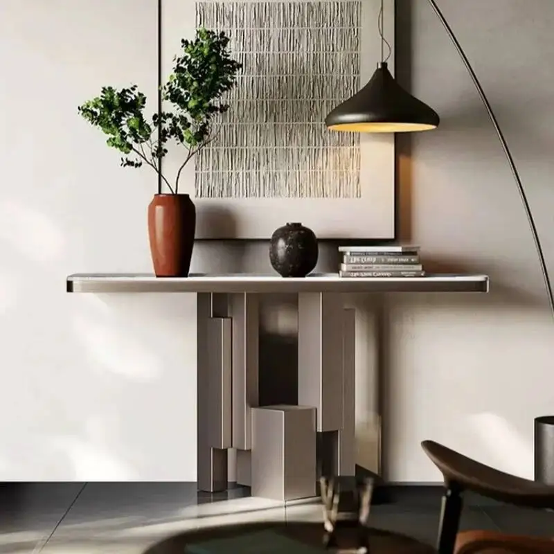 Simple Luxury Tables Nordic Senior Console High Narrow Corner Table Gothic Design Mesa De Entrada Furniture Living Room